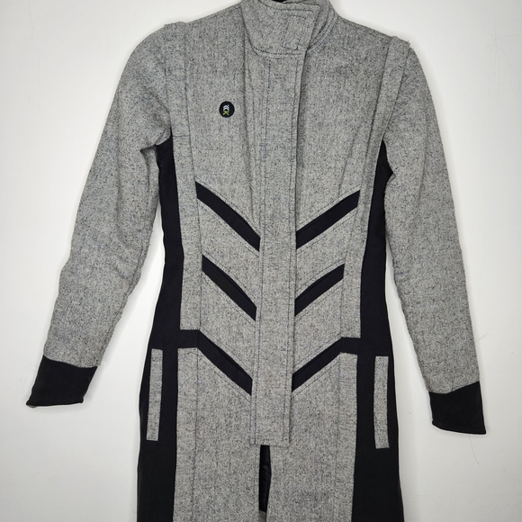 kaftan Jackets & Blazers - Stylish Gray and Black Women's Coat